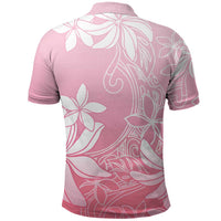 Tiare Tahiti Polo Shirt Pink Polynesia Motifs - Polynesian Pride