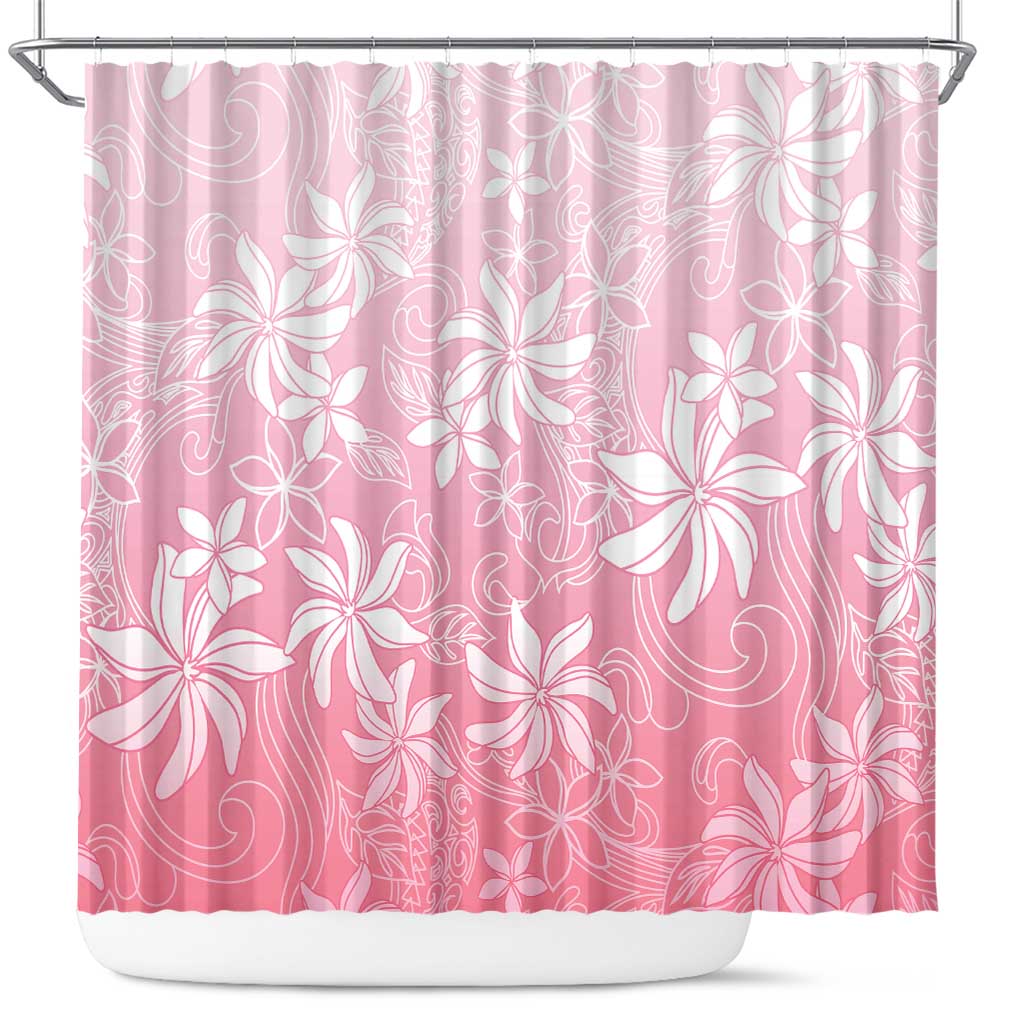 Tiare Tahiti Shower Curtain Pink Polynesia Motifs LT05 Pink - Polynesian Pride