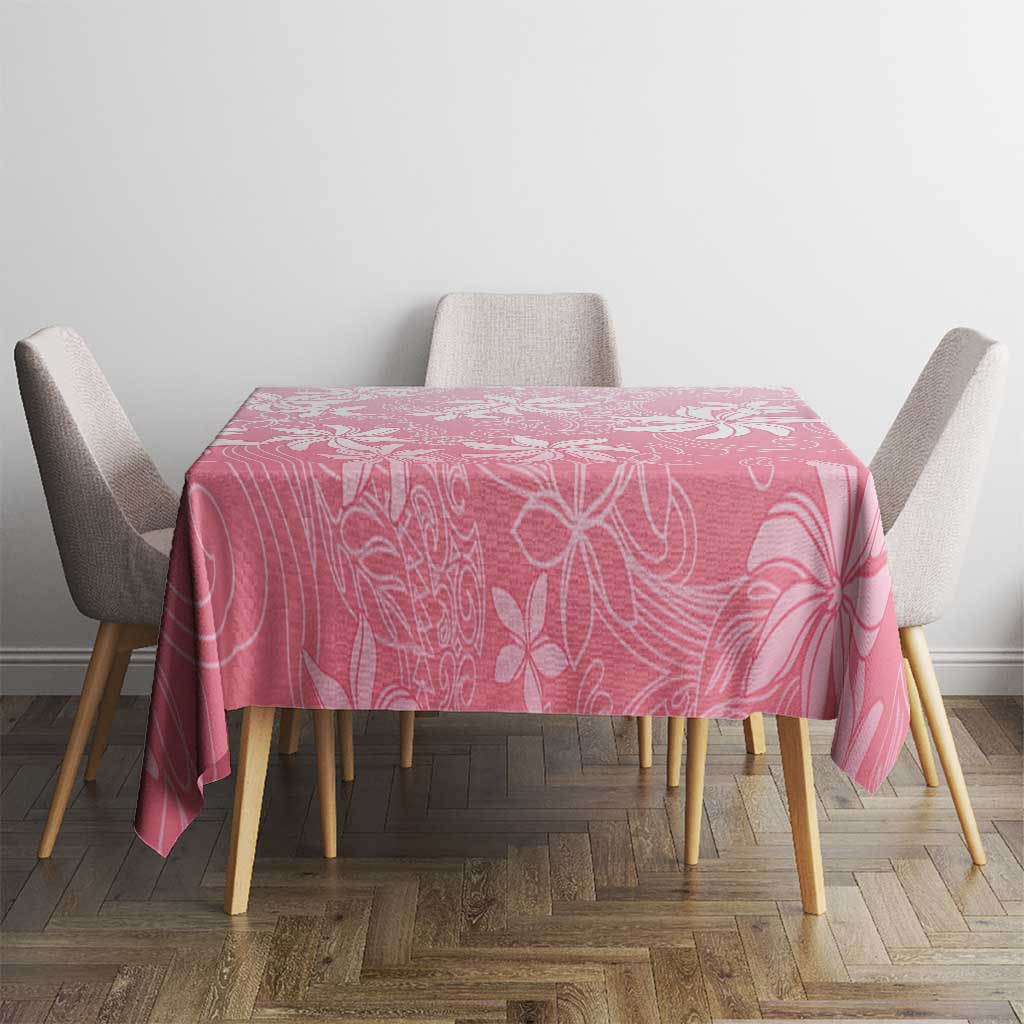 Tiare Tahiti Tablecloth Pink Polynesia Motifs - Polynesian Pride