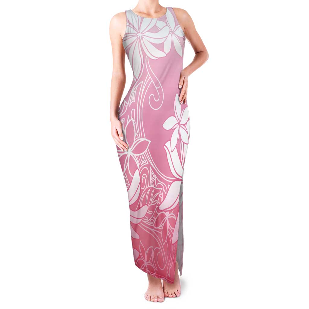 Tiare Tahiti Tank Maxi Dress Pink Polynesia Motifs - Polynesian Pride