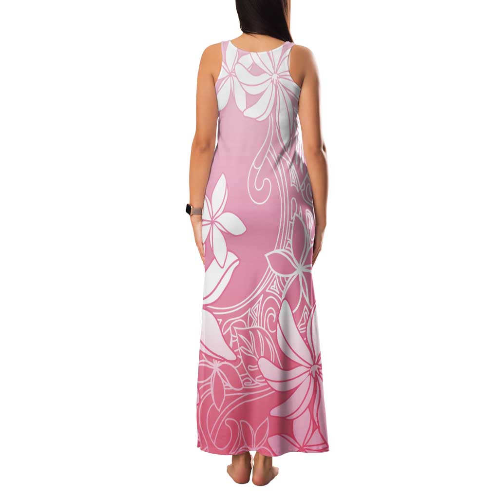 Tiare Tahiti Tank Maxi Dress Pink Polynesia Motifs - Polynesian Pride