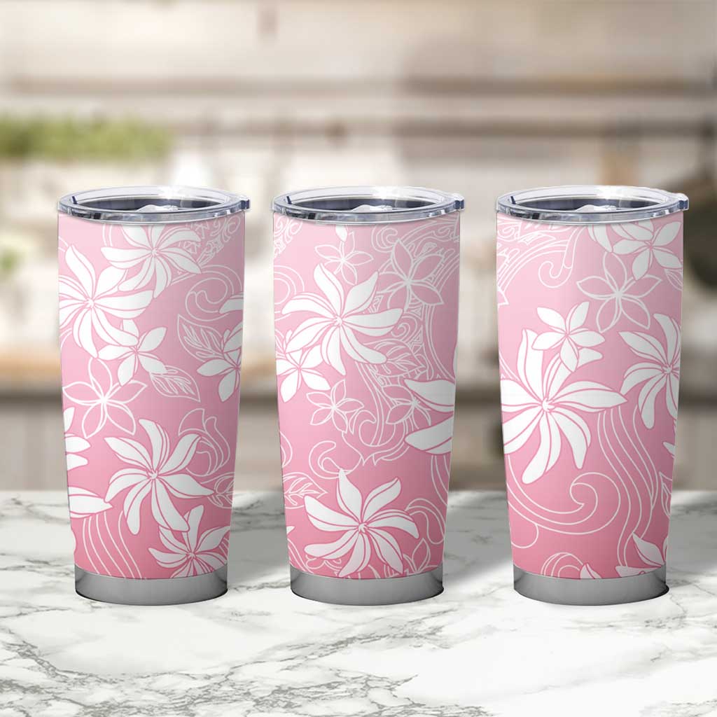 Tiare Tahiti Tumbler Cup Pink Polynesia Motifs - Polynesian Pride