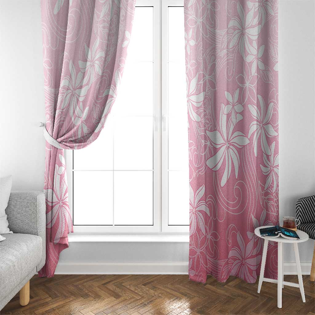 Tiare Tahiti Window Curtain Pink Polynesia Motifs - Polynesian Pride