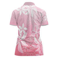 Tiare Tahiti Women Polo Shirt Pink Polynesia Motifs - Polynesian Pride