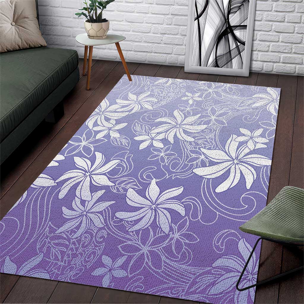 Tiare Tahiti Area Rug Purple Polynesia Motifs - Polynesian Pride
