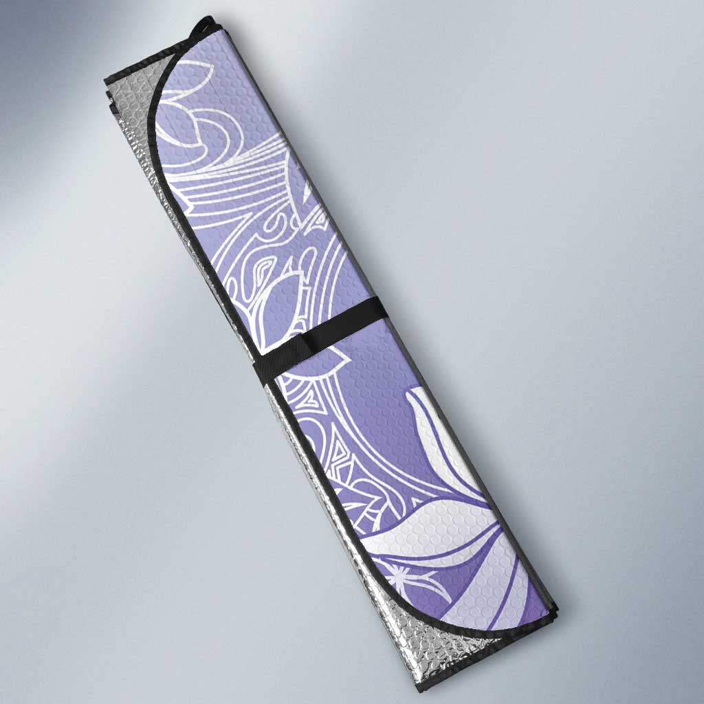 Tiare Tahiti Auto Sun Shade Purple Polynesia Motifs - Polynesian Pride