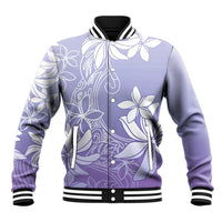Tiare Tahiti Baseball Jacket Purple Polynesia Motifs - Polynesian Pride