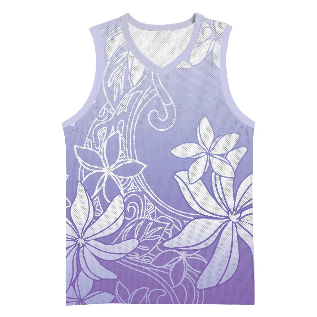 Tiare Tahiti Basketball Jersey Purple Polynesia Motifs - Polynesian Pride