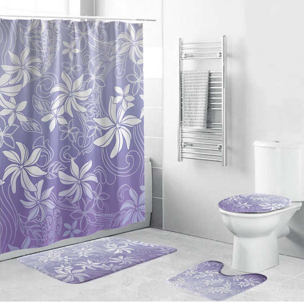 Tiare Tahiti Bathroom Set Purple Polynesia Motifs LT05 Bathroom Set (4 pcs) Purple - Polynesian Pride