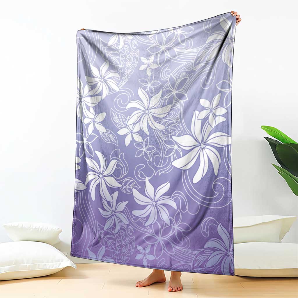 Tiare Tahiti Blanket Purple Polynesia Motifs - Polynesian Pride