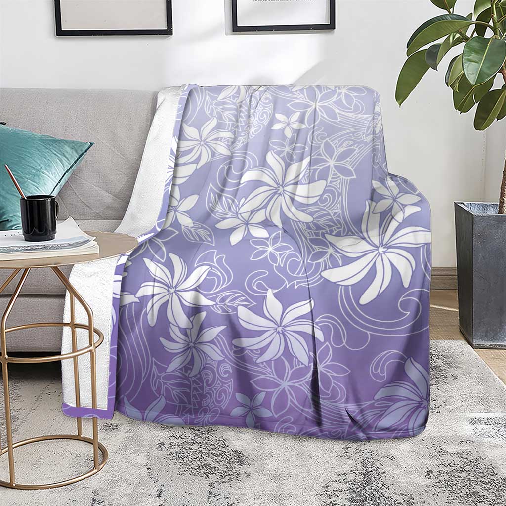 Tiare Tahiti Blanket Purple Polynesia Motifs - Polynesian Pride