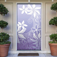Tiare Tahiti Door Cover Purple Polynesia Motifs - Polynesian Pride