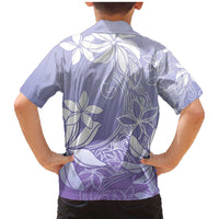 Tiare Tahiti Family Matching Mermaid Dress and Hawaiian Shirt Purple Polynesia Motifs - Polynesian Pride