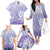 Tiare Tahiti Family Matching Off The Shoulder Long Sleeve Dress and Hawaiian Shirt Purple Polynesia Motifs - Polynesian Pride