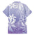 Tiare Tahiti Family Matching Off The Shoulder Long Sleeve Dress and Hawaiian Shirt Purple Polynesia Motifs - Polynesian Pride