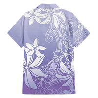 Tiare Tahiti Family Matching Off Shoulder Maxi Dress and Hawaiian Shirt Purple Polynesia Motifs - Polynesian Pride