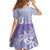 Tiare Tahiti Family Matching Off Shoulder Short Dress and Hawaiian Shirt Purple Polynesia Motifs - Polynesian Pride