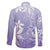 Tiare Tahiti Family Matching Tank Maxi Dress and Hawaiian Shirt Purple Polynesia Motifs - Polynesian Pride