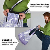 Tiare Tahiti Grocery Bag Purple Polynesia Motifs - Polynesian Pride