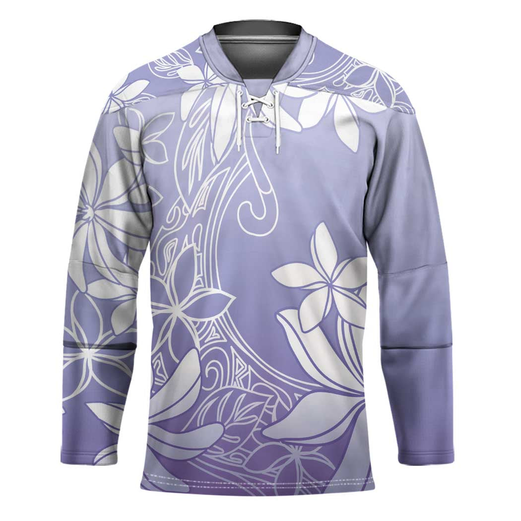 Tiare Tahiti Hockey Jersey Purple Polynesia Motifs - Polynesian Pride