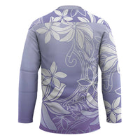 Tiare Tahiti Hockey Jersey Purple Polynesia Motifs - Polynesian Pride