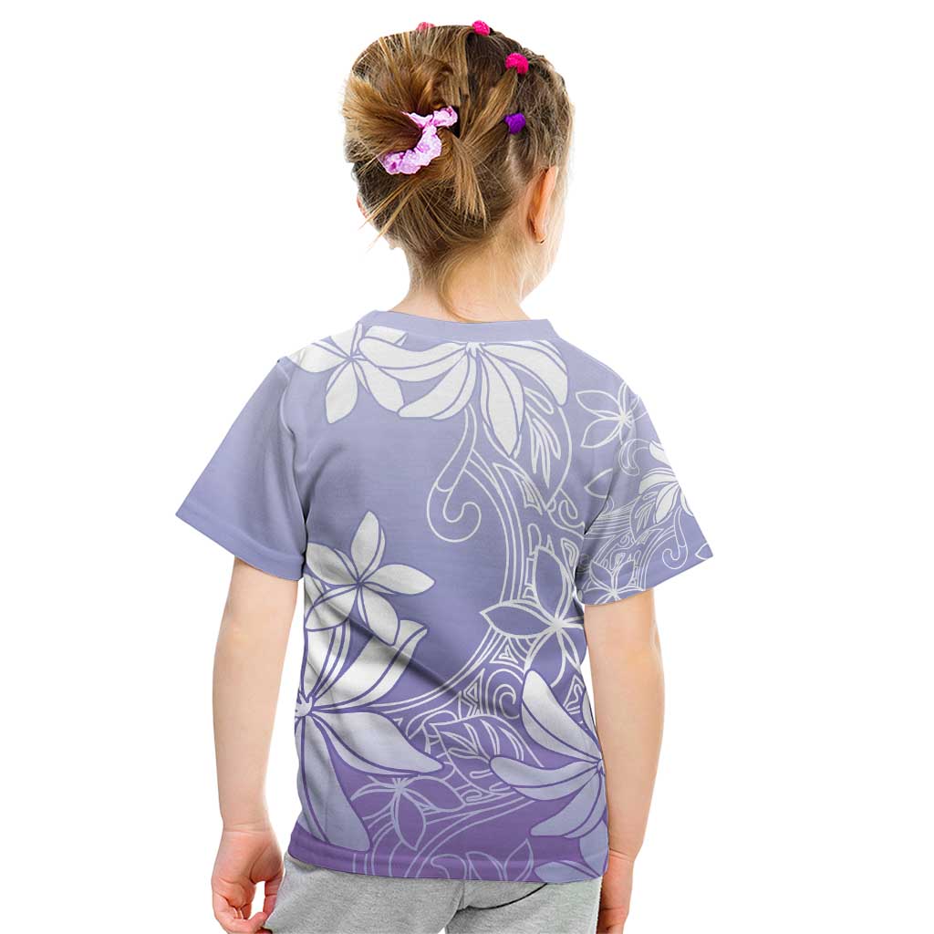 Tiare Tahiti Kid T Shirt Purple Polynesia Motifs - Polynesian Pride