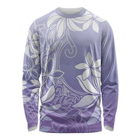 Tiare Tahiti Long Sleeve Shirt Purple Polynesia Motifs - Polynesian Pride