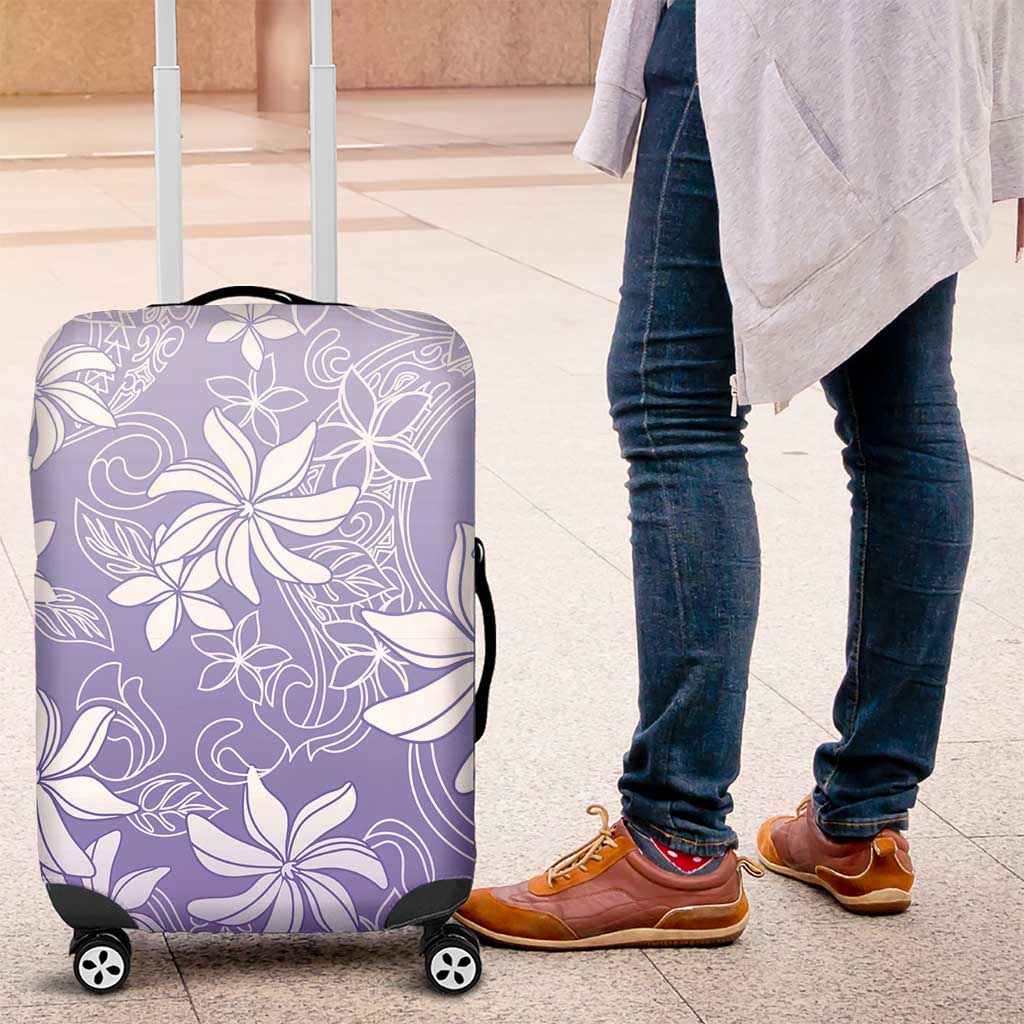 Tiare Tahiti Luggage Cover Purple Polynesia Motifs LT05 Purple - Polynesian Pride