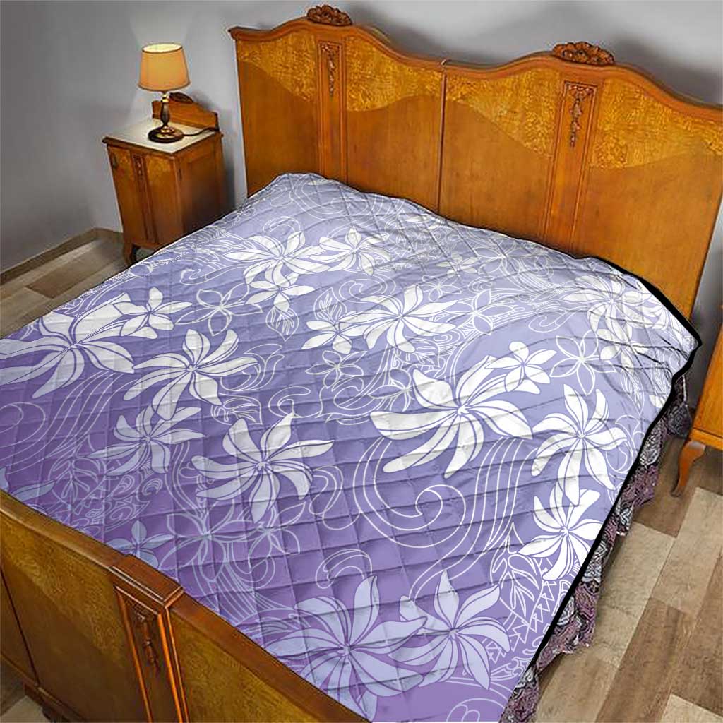Tiare Tahiti Quilt Purple Polynesia Motifs - Polynesian Pride