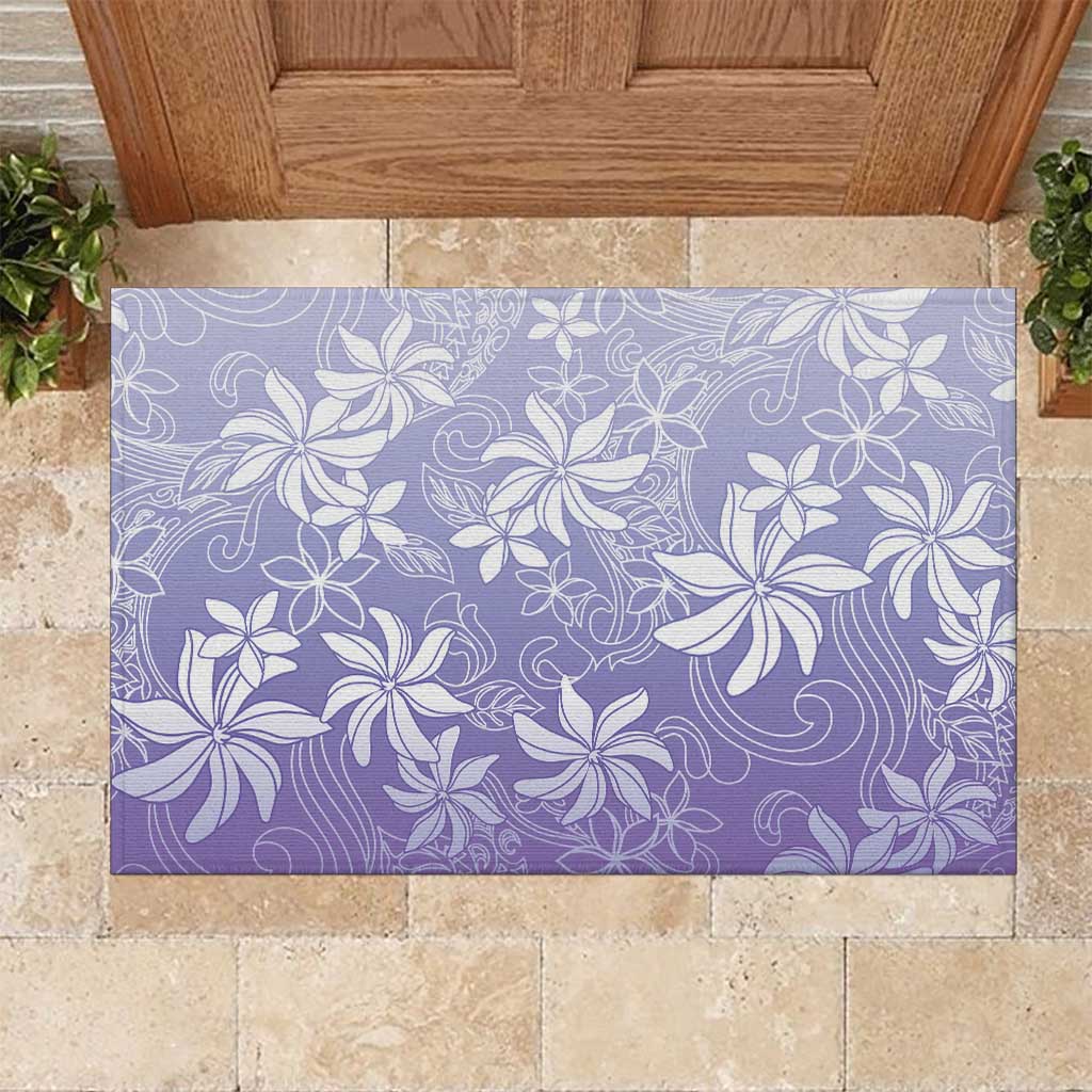 Tiare Tahiti Rubber Doormat Purple Polynesia Motifs - Polynesian Pride
