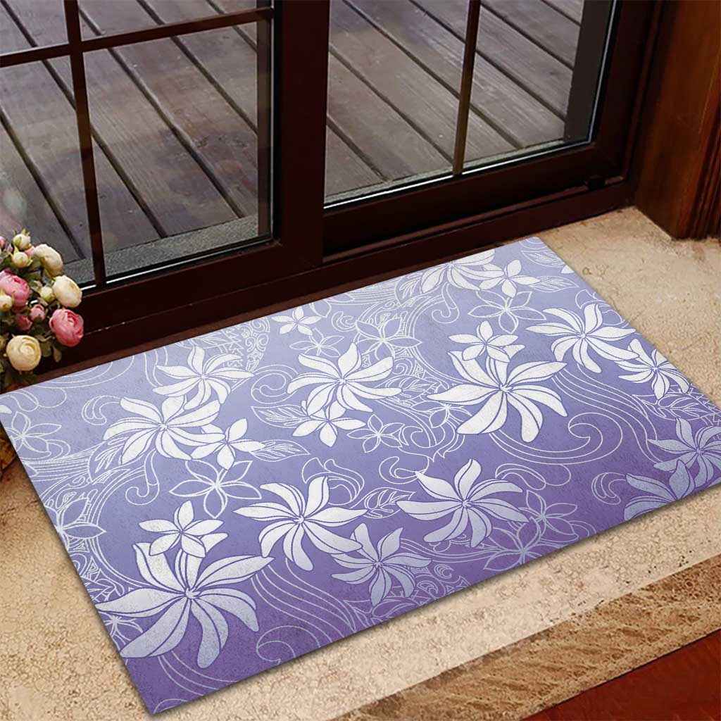 Tiare Tahiti Rubber Doormat Purple Polynesia Motifs - Polynesian Pride