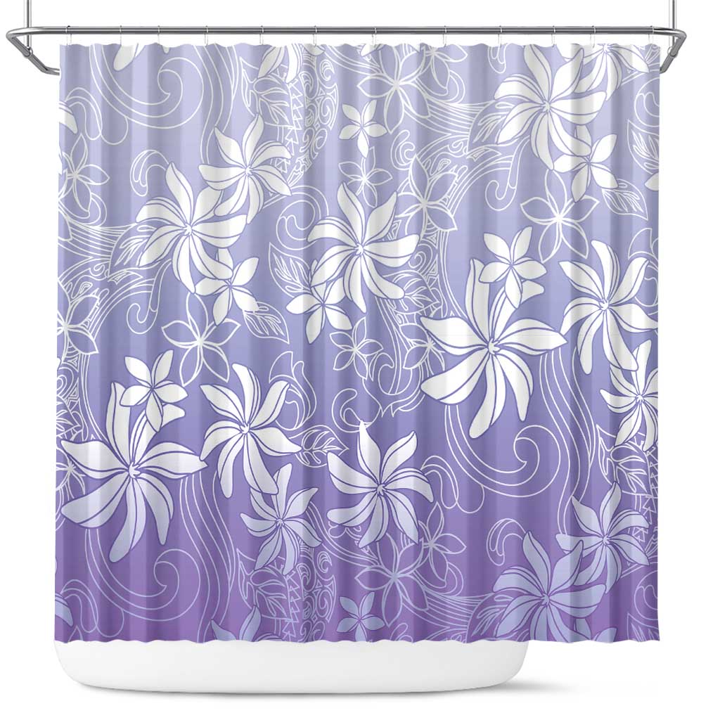 Tiare Tahiti Shower Curtain Purple Polynesia Motifs LT05 Purple - Polynesian Pride