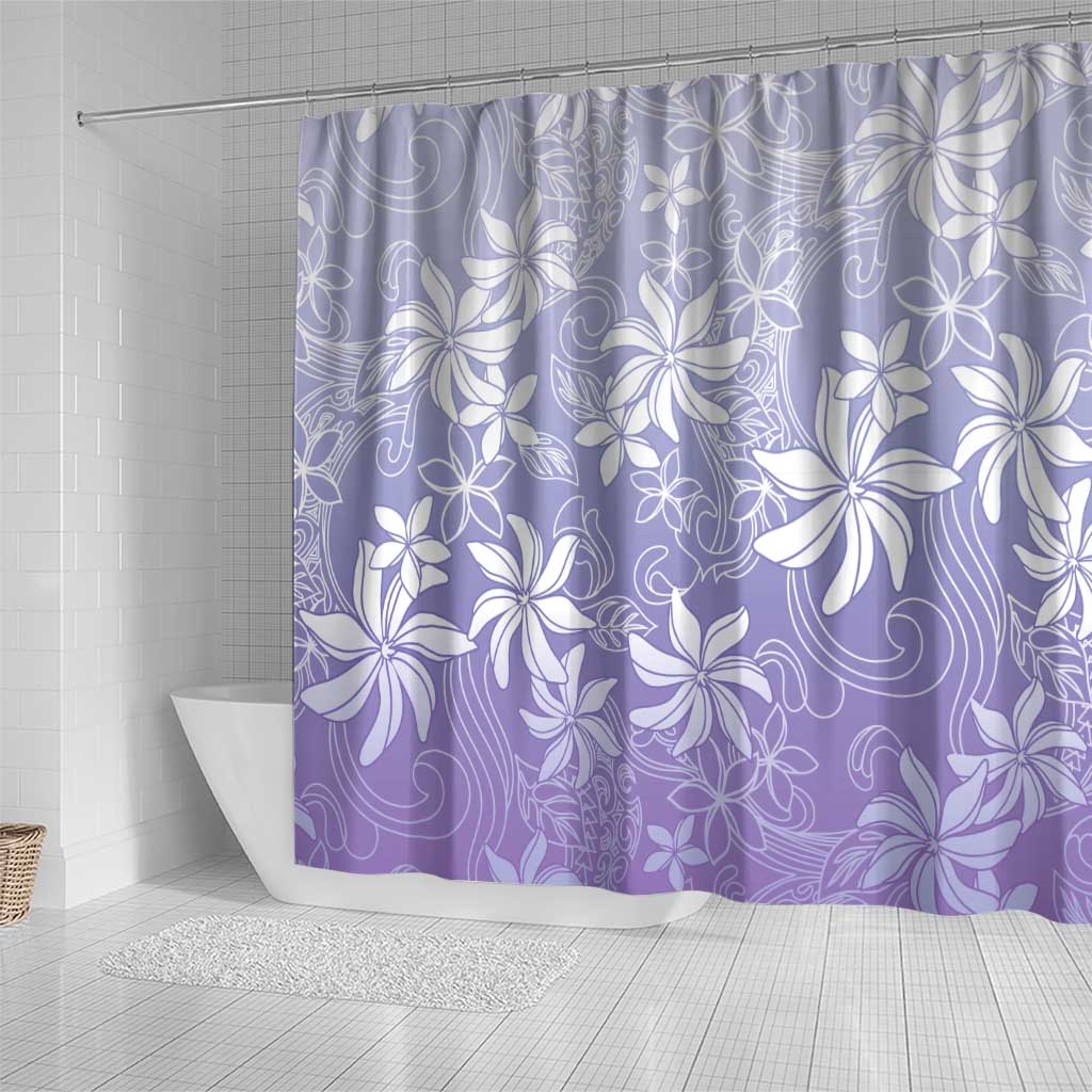 Tiare Tahiti Shower Curtain Purple Polynesia Motifs LT05 - Polynesian Pride