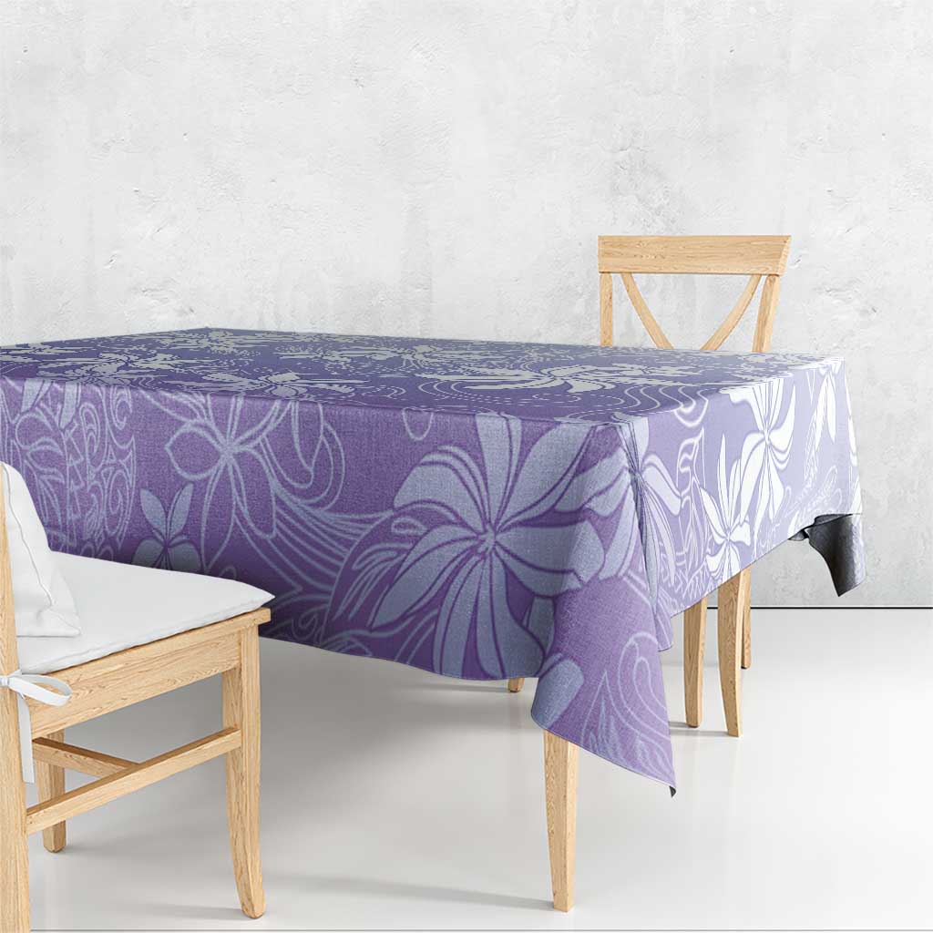 Tiare Tahiti Tablecloth Purple Polynesia Motifs - Polynesian Pride