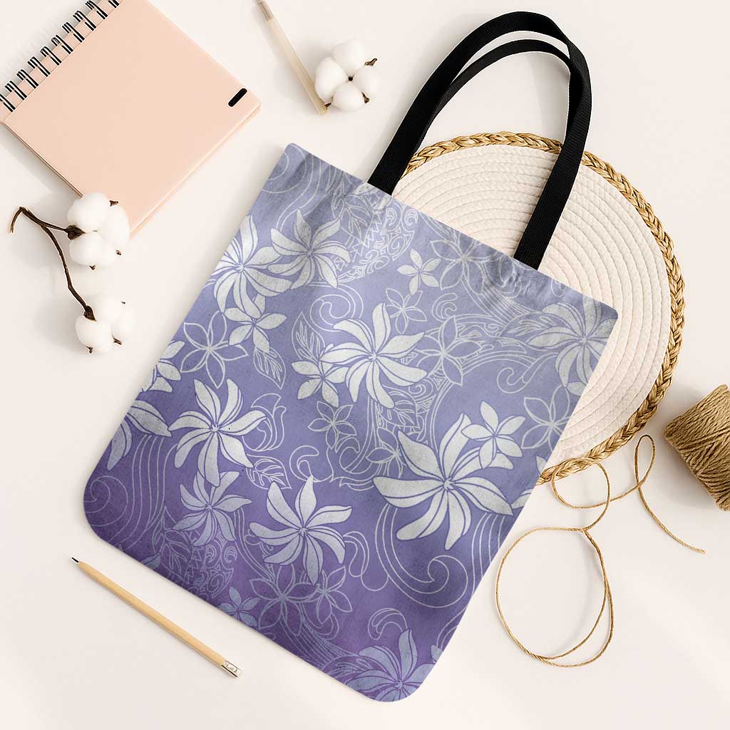 Tiare Tahiti Tote Bag Purple Polynesia Motifs LT05 Black Strap One Size Purple - Polynesian Pride