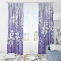 Tiare Tahiti Window Curtain Purple Polynesia Motifs - Polynesian Pride