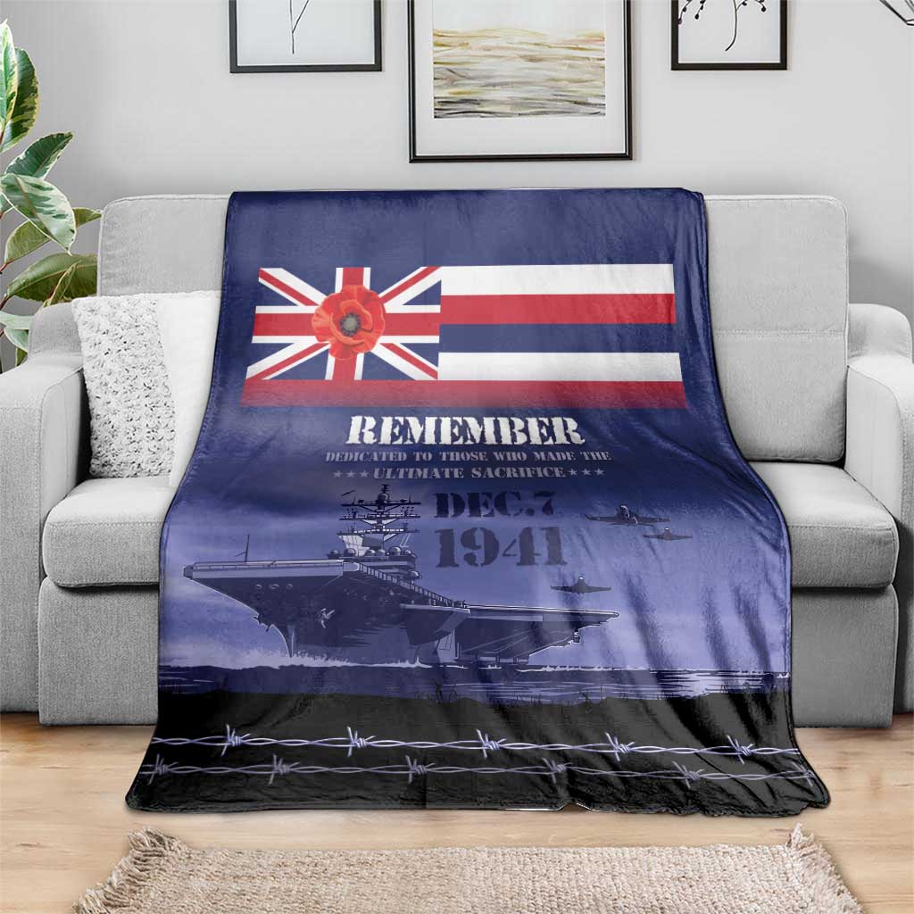 Hawaii Pearl Harbor Remembrance Day Blanket Flag Style