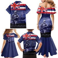 Hawaii Pearl Harbor Remembrance Day Family Matching Mermaid Dress and Hawaiian Shirt Flag Style LT05 - Polynesian Pride