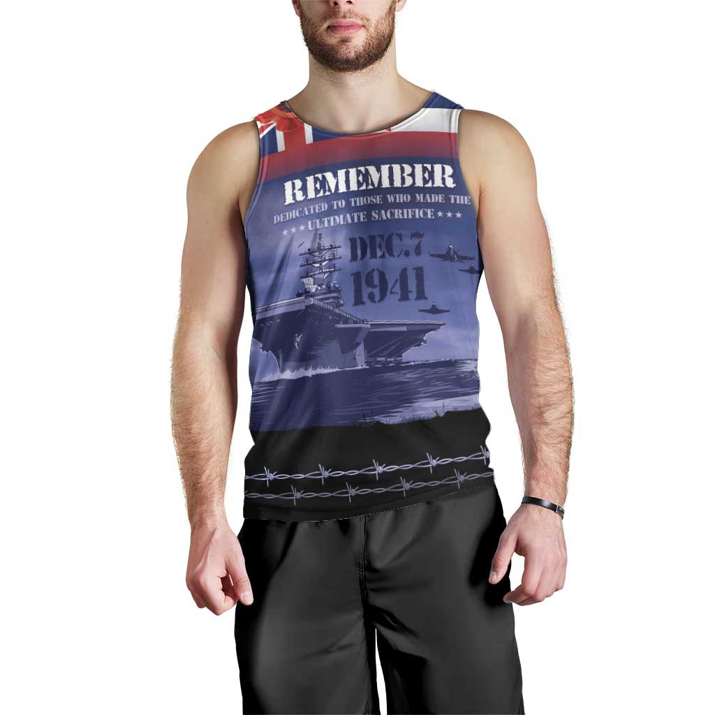 Hawaii Pearl Harbor Remembrance Day Men Tank Top Flag Style