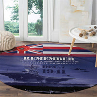 Hawaii Pearl Harbor Remembrance Day Round Carpet Flag Style LT05 - Polynesian Pride