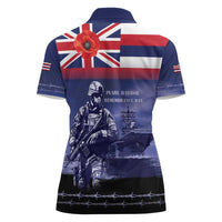 Hawaii Pearl Harbor Remembrance Day Women Polo Shirt Flag Style