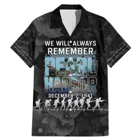 Personalized Pearl Harbor Remembrance Day Family Matching Mermaid Dress and Hawaiian Shirt We Will Always Remember LT05 Dad's Shirt - Short Sleeve Black - Polynesian Pride