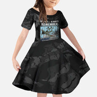 Personalized Pearl Harbor Remembrance Day Family Matching Summer Maxi Dress and Hawaiian Shirt We Will Always Remember LT05 Daughter's Dress Black - Polynesian Pride