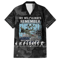 Personalized Pearl Harbor Remembrance Day Family Matching Summer Maxi Dress and Hawaiian Shirt We Will Always Remember LT05 Dad's Shirt - Short Sleeve Black - Polynesian Pride