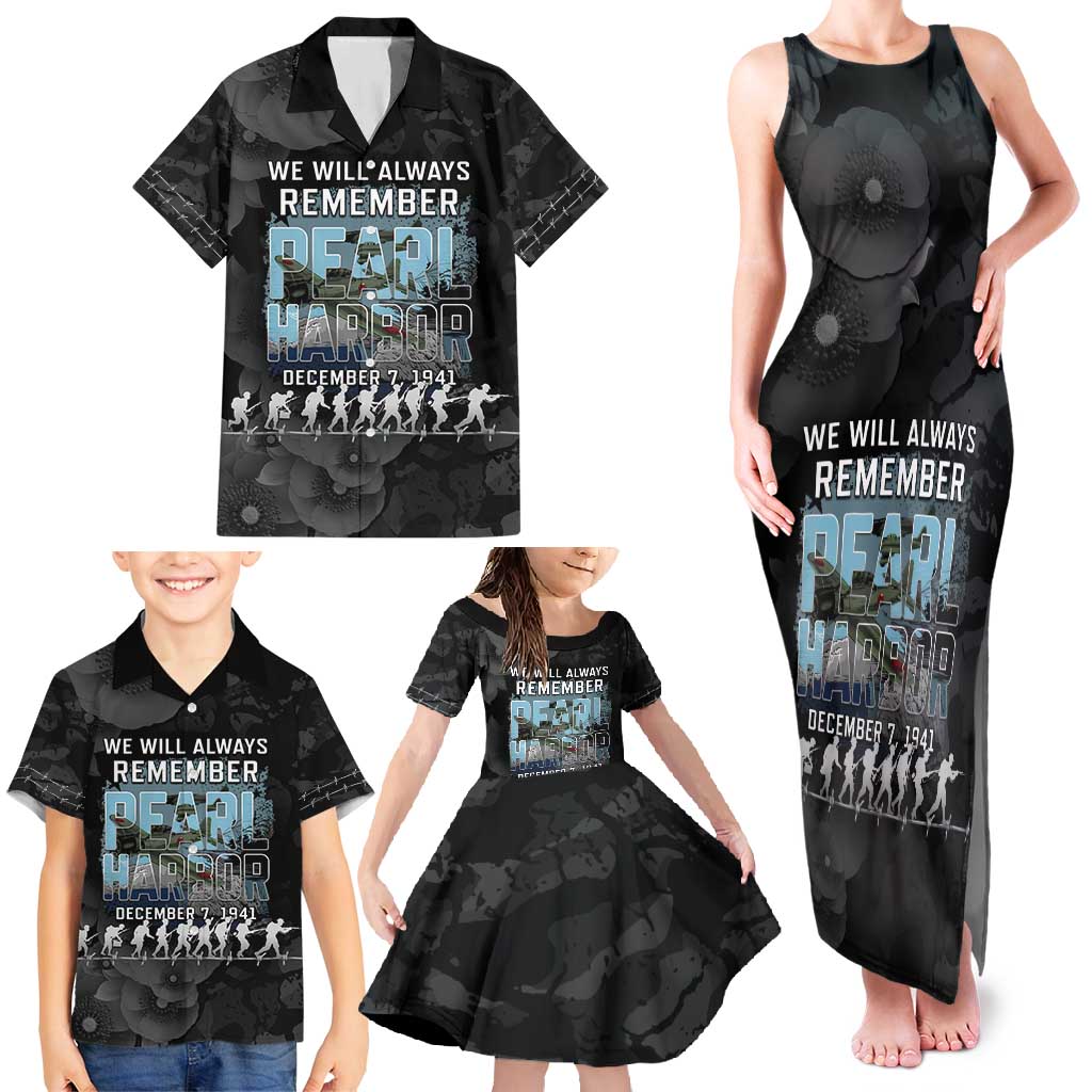 Personalized Pearl Harbor Remembrance Day Family Matching Tank Maxi Dress and Hawaiian Shirt We Will Always Remember LT05 - Polynesian Pride