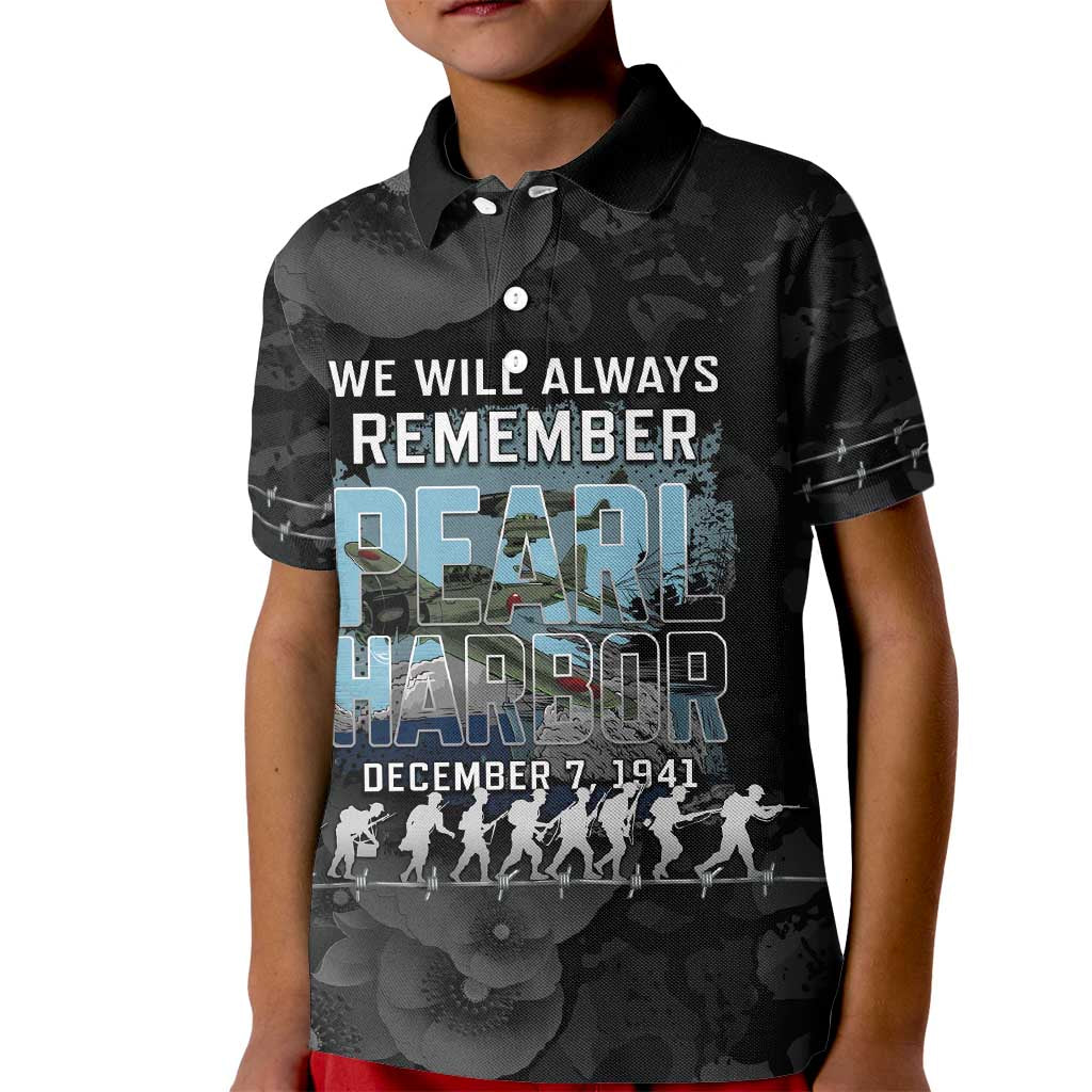 Personalized Pearl Harbor Remembrance Day Kid Polo Shirt We Will Always Remember