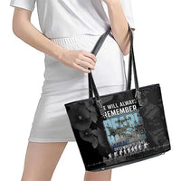 Pearl Harbor Remembrance Day Leather Tote Bag We Will Always Remember