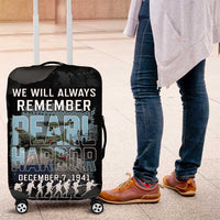 Pearl Harbor Remembrance Day Luggage Cover We Will Always Remember LT05 Black - Polynesian Pride