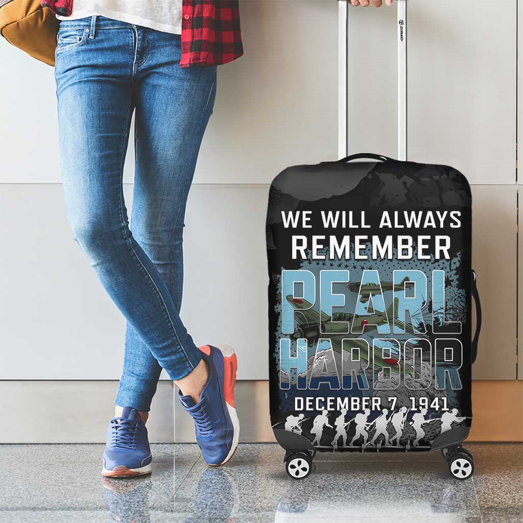 Pearl Harbor Remembrance Day Luggage Cover We Will Always Remember LT05 - Polynesian Pride