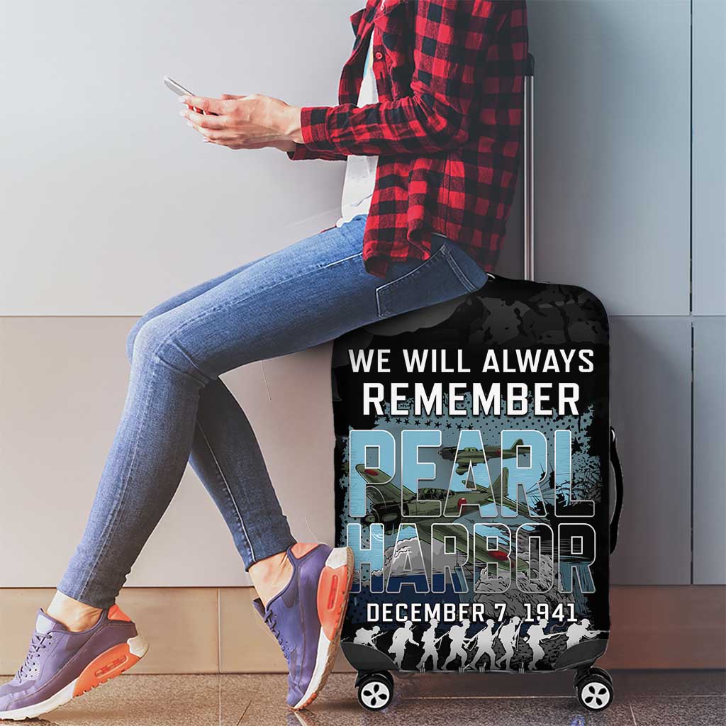 Pearl Harbor Remembrance Day Luggage Cover We Will Always Remember LT05 - Polynesian Pride